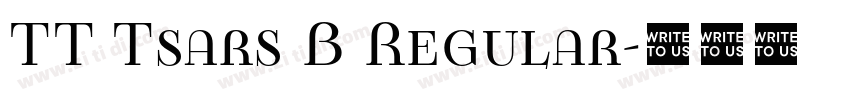 TT Tsars B Regular字体转换